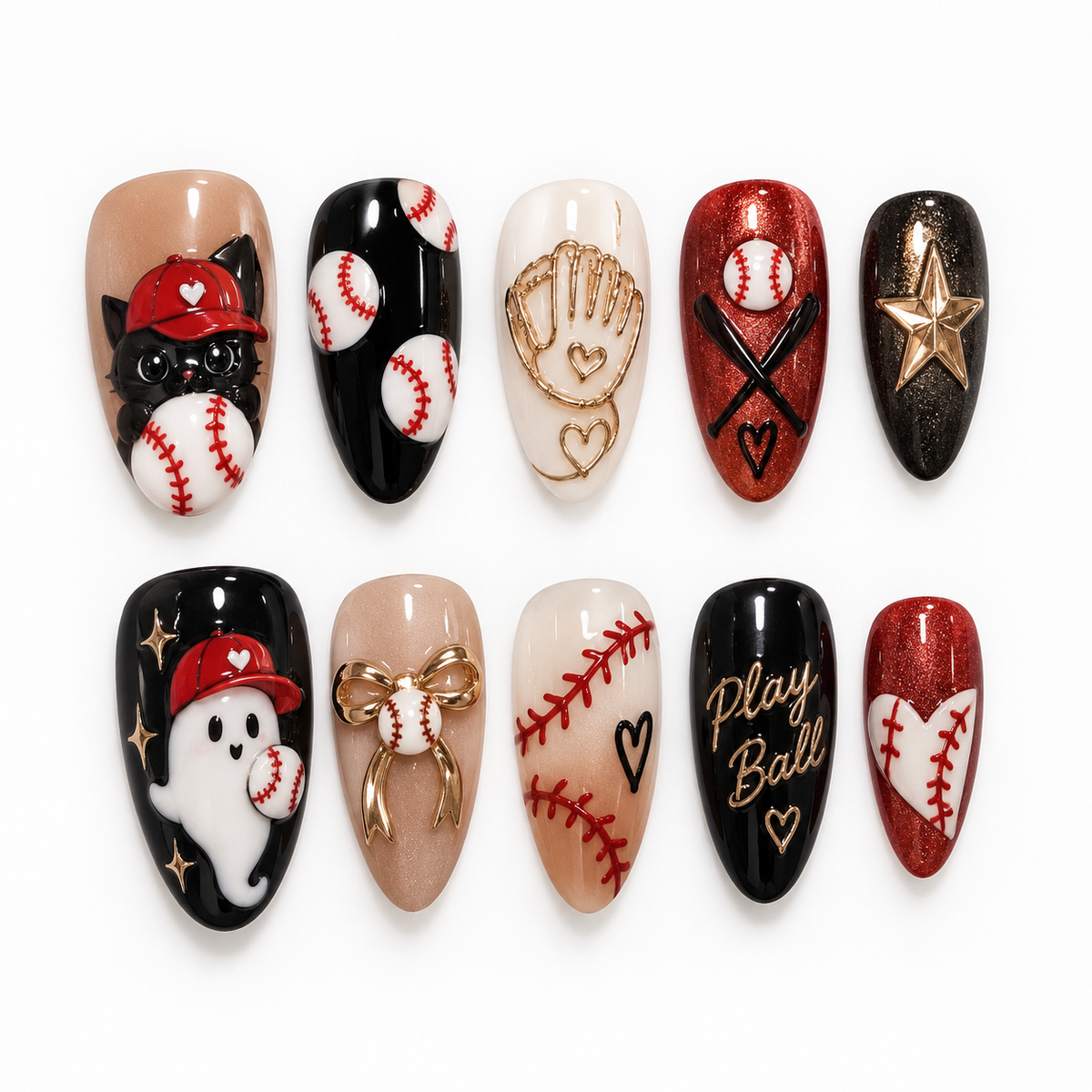 Baseball Nails  Home Run Cutie
