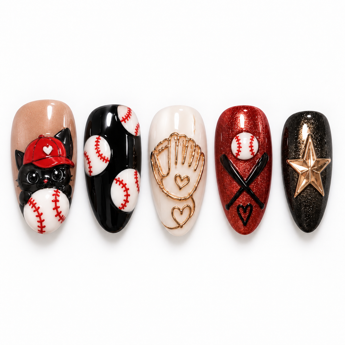Baseball Nails  Home Run Cutie
