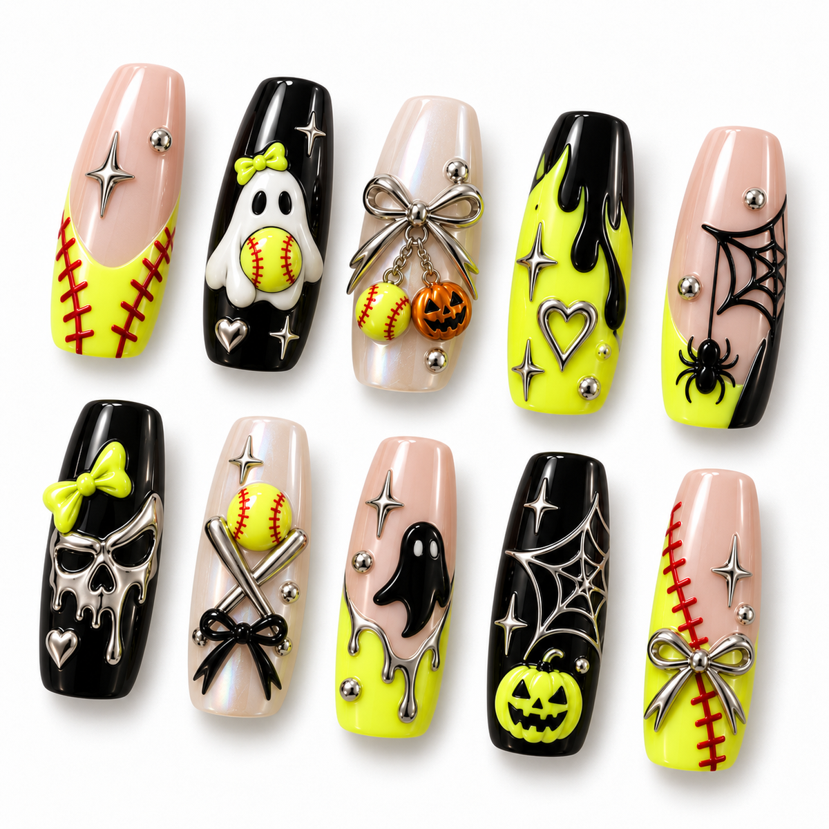 Softball Spooky Neon