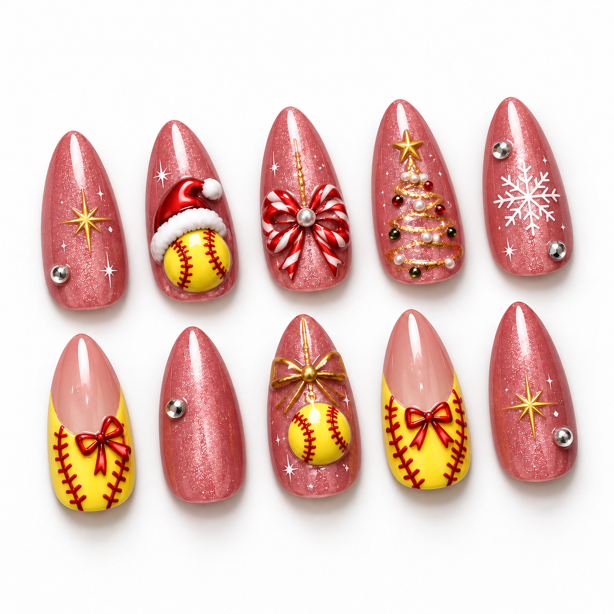 Christmas Softball Sparkle