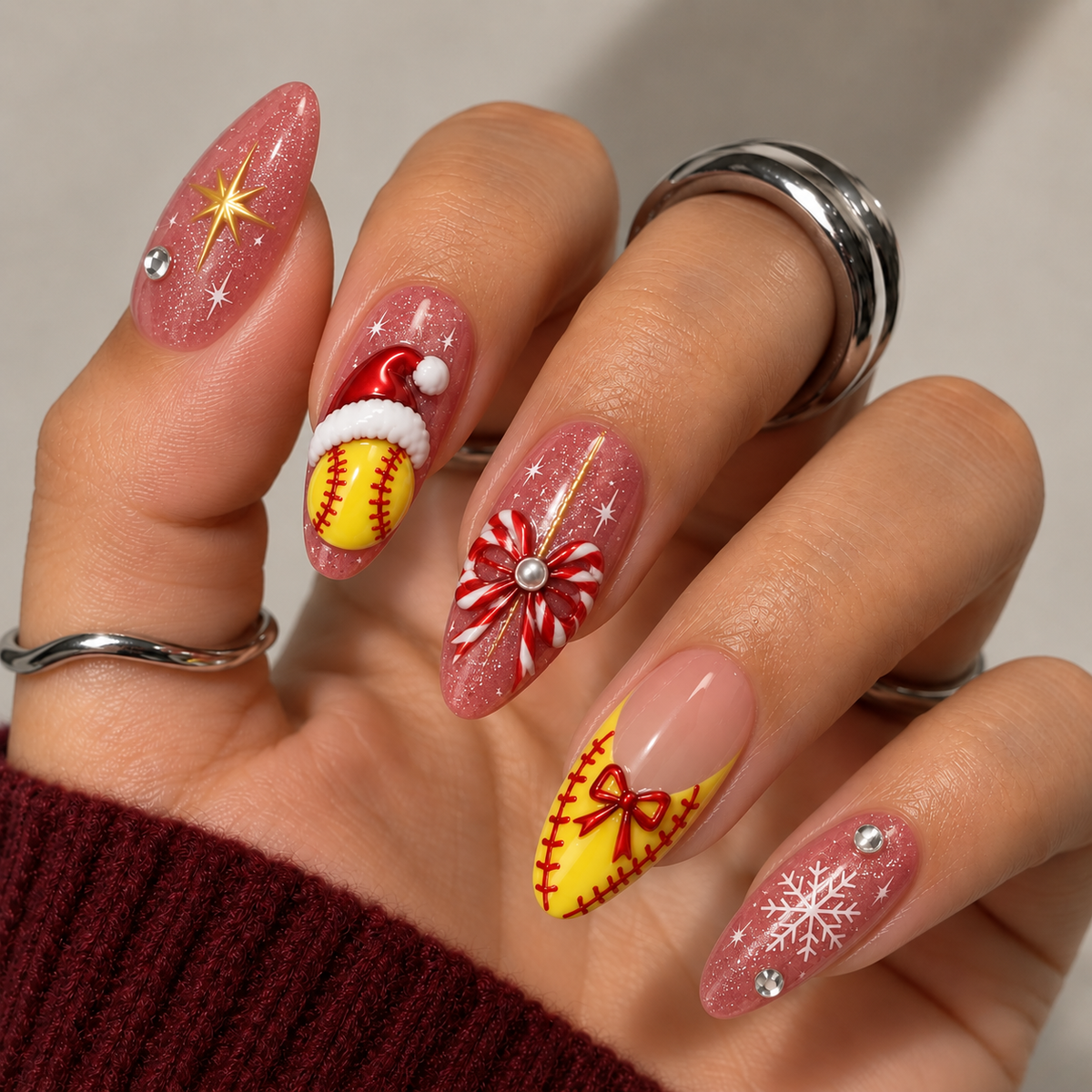 Christmas Softball Sparkle