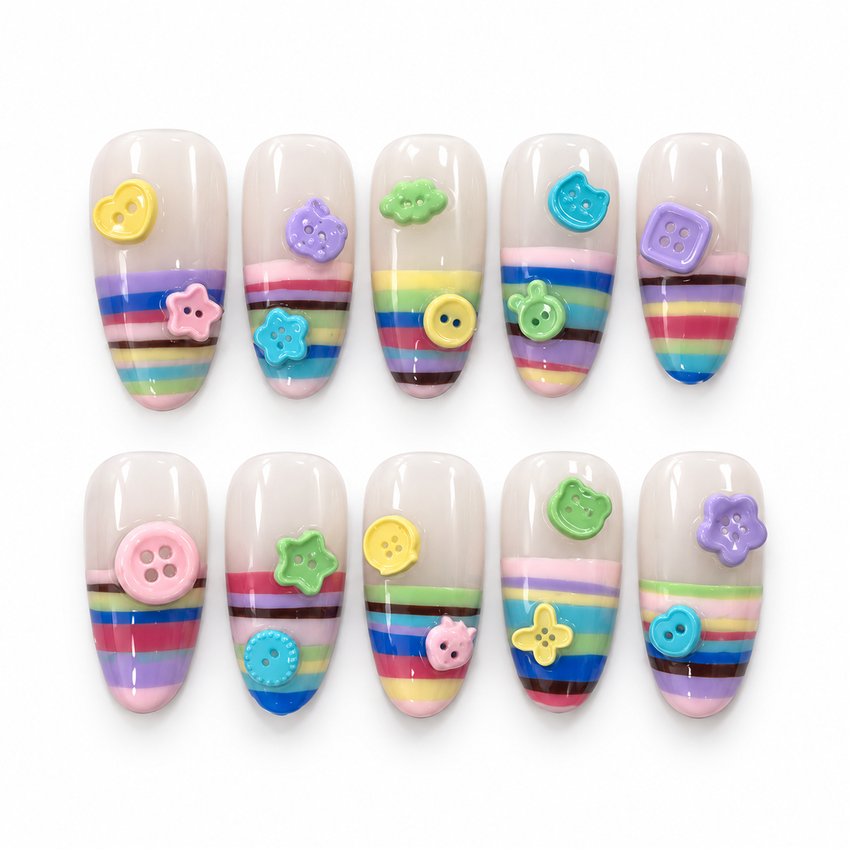 Rainbow Button Parade
