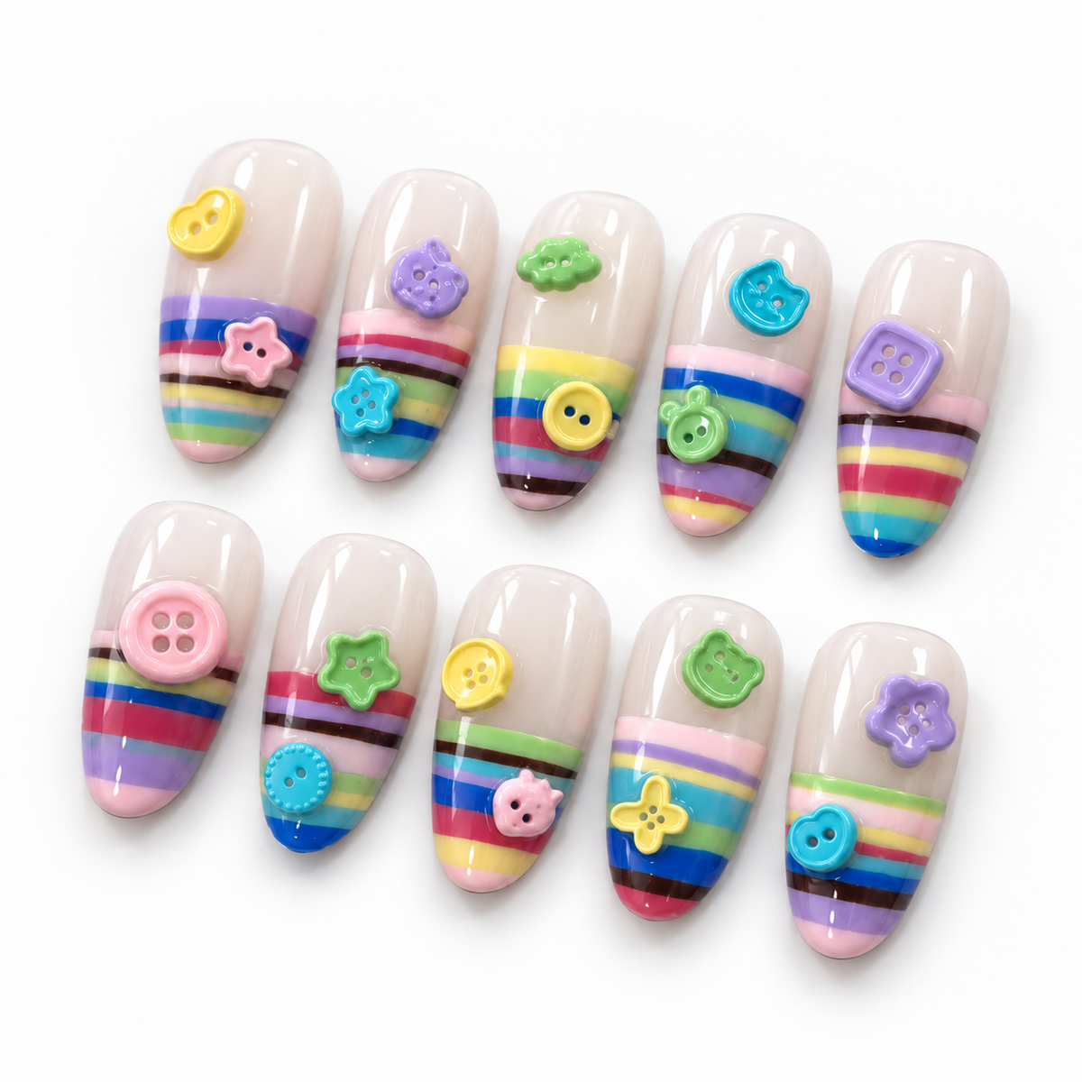 Rainbow Button Parade