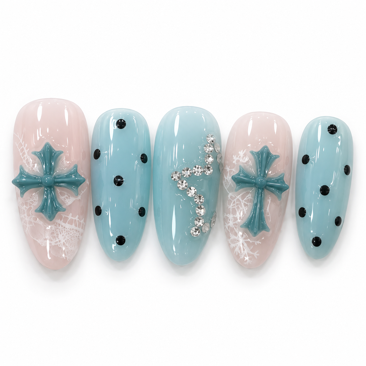 Aqua Cross Lace