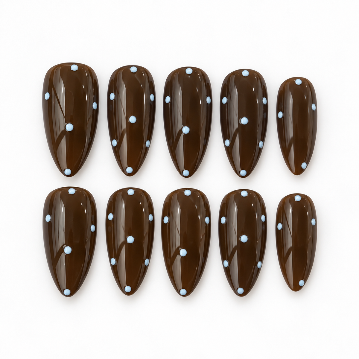 Mocha Blue Dots