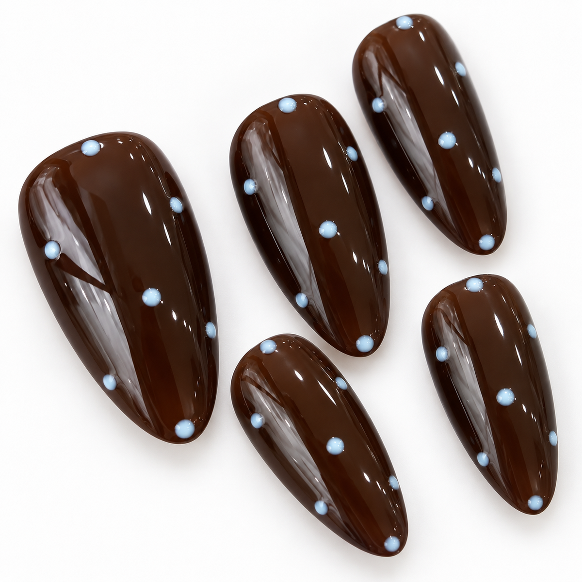 Mocha Blue Dots