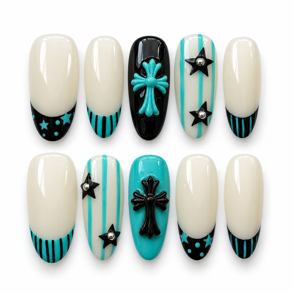 Teal Crucifix