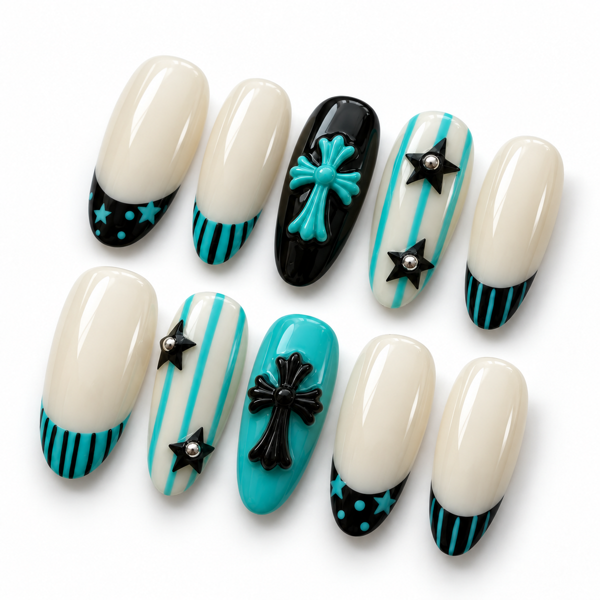 Teal Crucifix