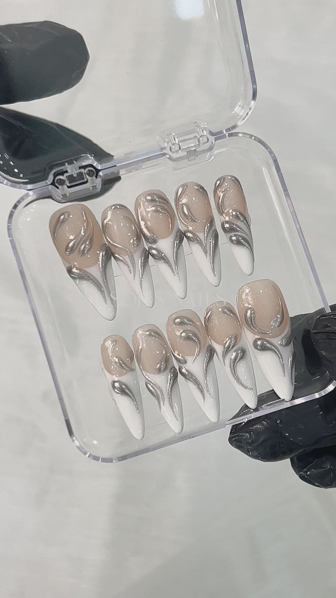 Load video: Silver Petal Veil
